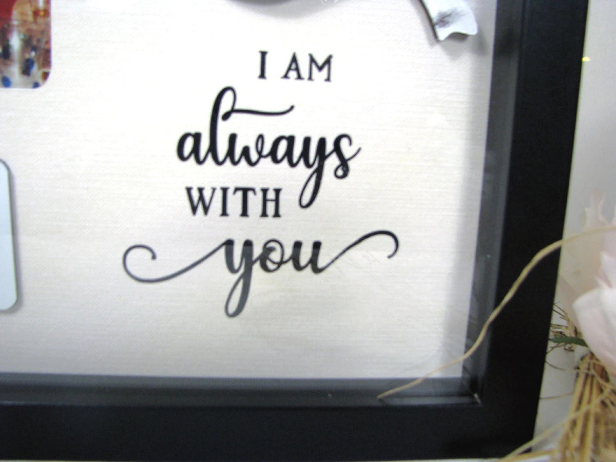 Personalized Cardinal Memorial Shadow Box – Heart Photo Window, Natural Branch