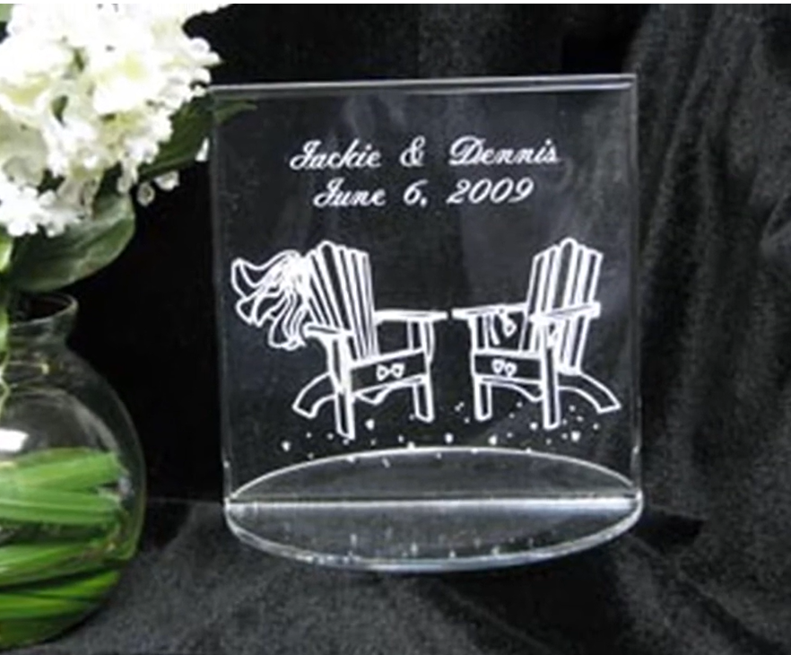 Personalized Wedding, Birthday, Quinceanera, Any Event Cake Topper - Rectangle Shape