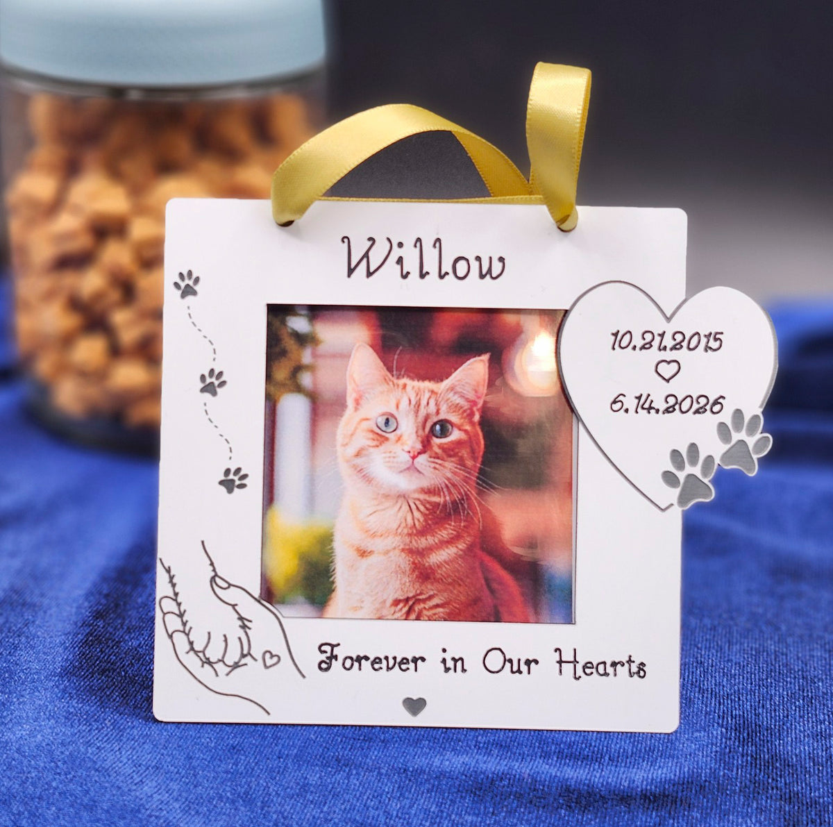 Personalized Pet Memorial Photo Ornament – Dog or Cat Remembrance Keepsake