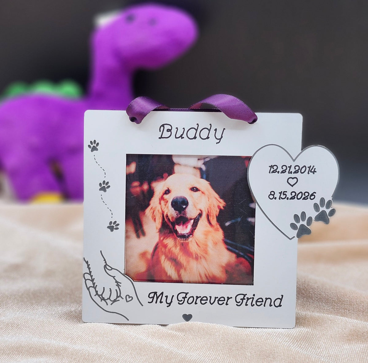 Personalized Pet Memorial Photo Ornament – Dog or Cat Remembrance Keepsake
