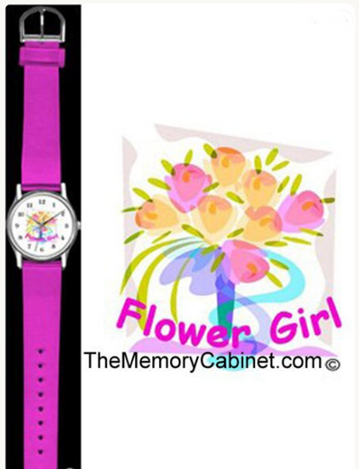 Personalized Flower Girl Watch – Engraved Wedding Party Gift