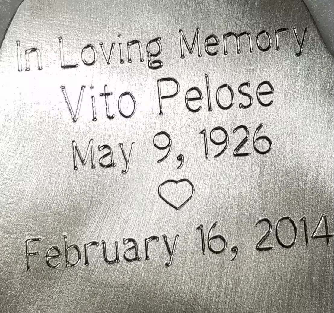 Personalized Pewter Memorial Ornament – Christmas Wishes from Heaven Keepsake