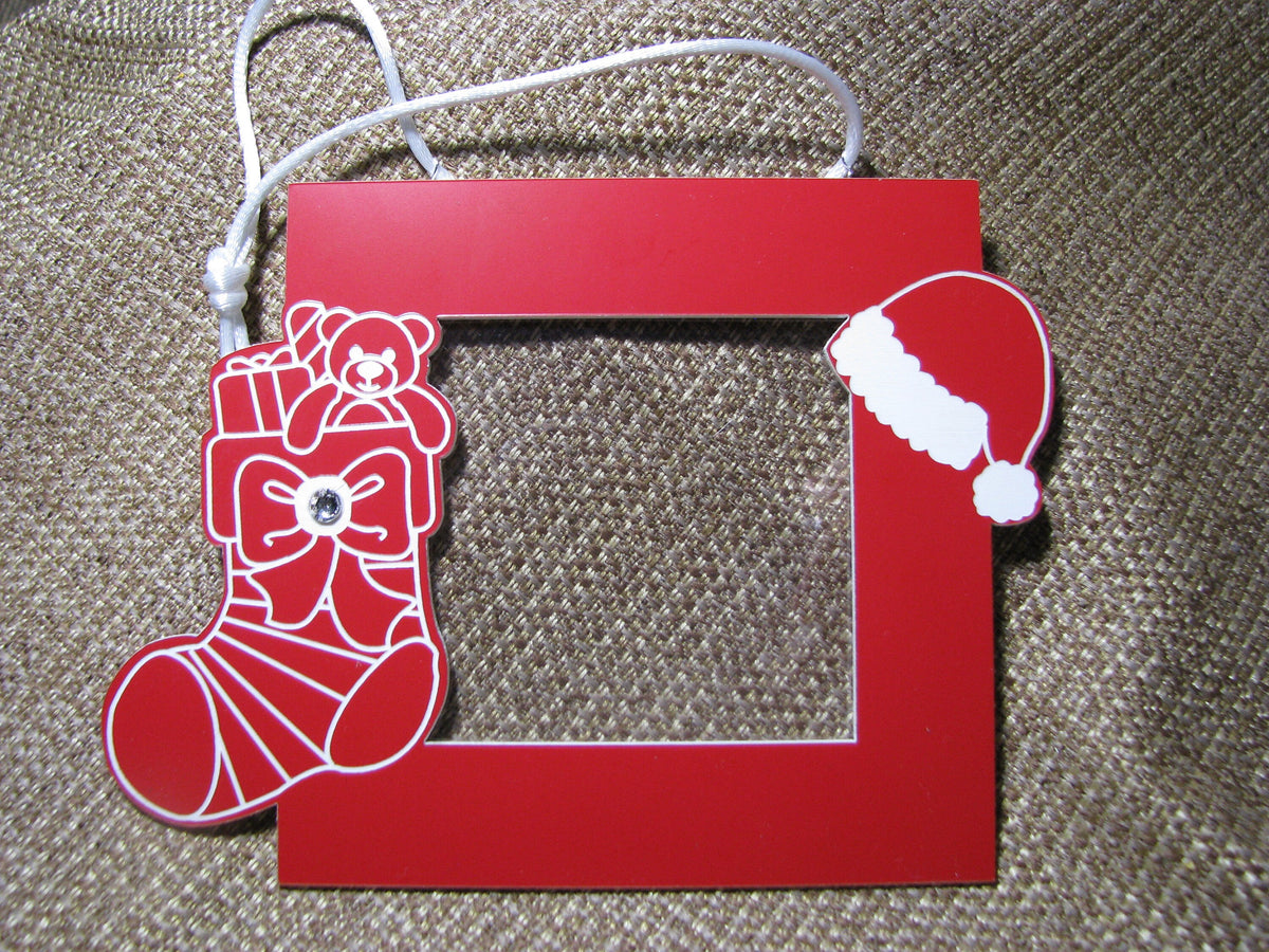 Personalized Christmas Stocking Photo Ornament – Family Keepsake