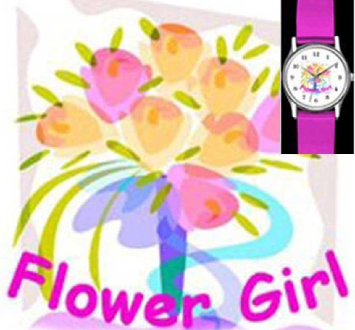 Personalized Flower Girl Watch – Engraved Wedding Party Gift
